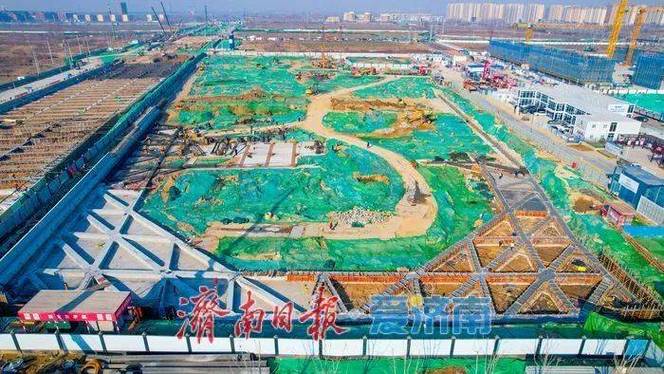 济南张马片区航拍，济南建工地块工程进展#城市建设 城市规划 济南房产 济南 济南买房