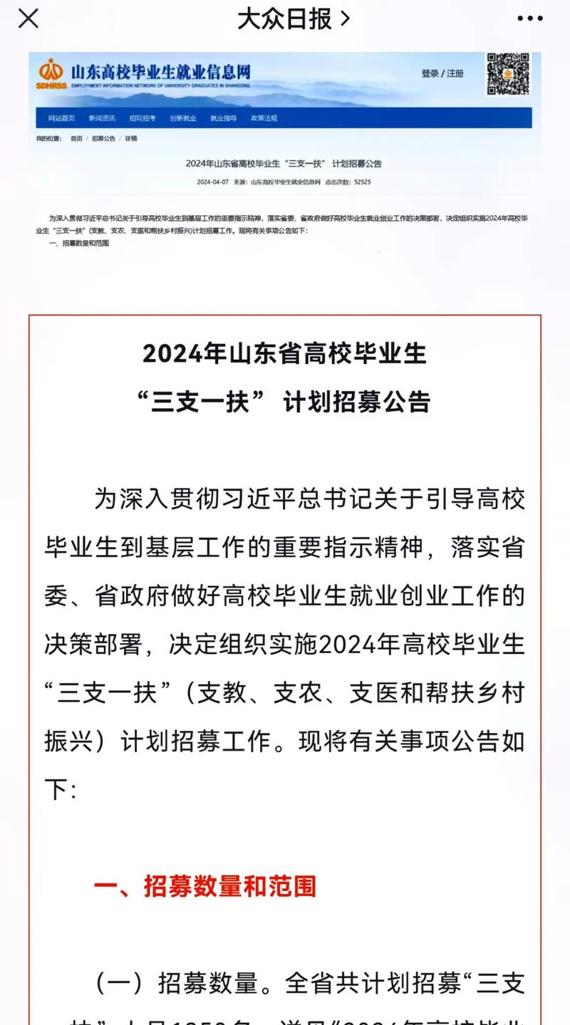 2025年山东省高校毕业生“三支一扶”计划招募公告