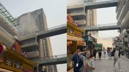 实拍缅甸7.9级大地震：在建楼房轰然倒塌 高楼泳池水瀑布般摇下
