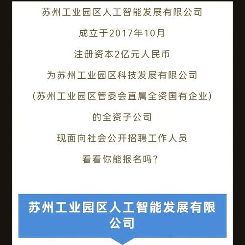苏州市人工智能有限公司招聘