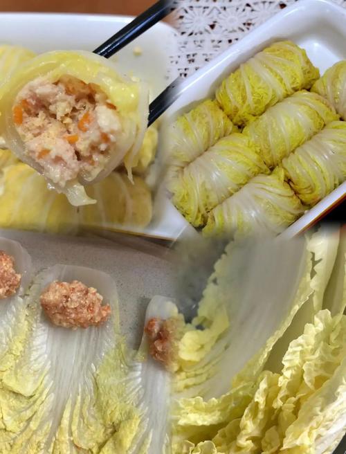 娃娃菜蒸肉卷，菜叶清甜包裹着鲜嫩多汁的肉馅，低脂健康又下饭