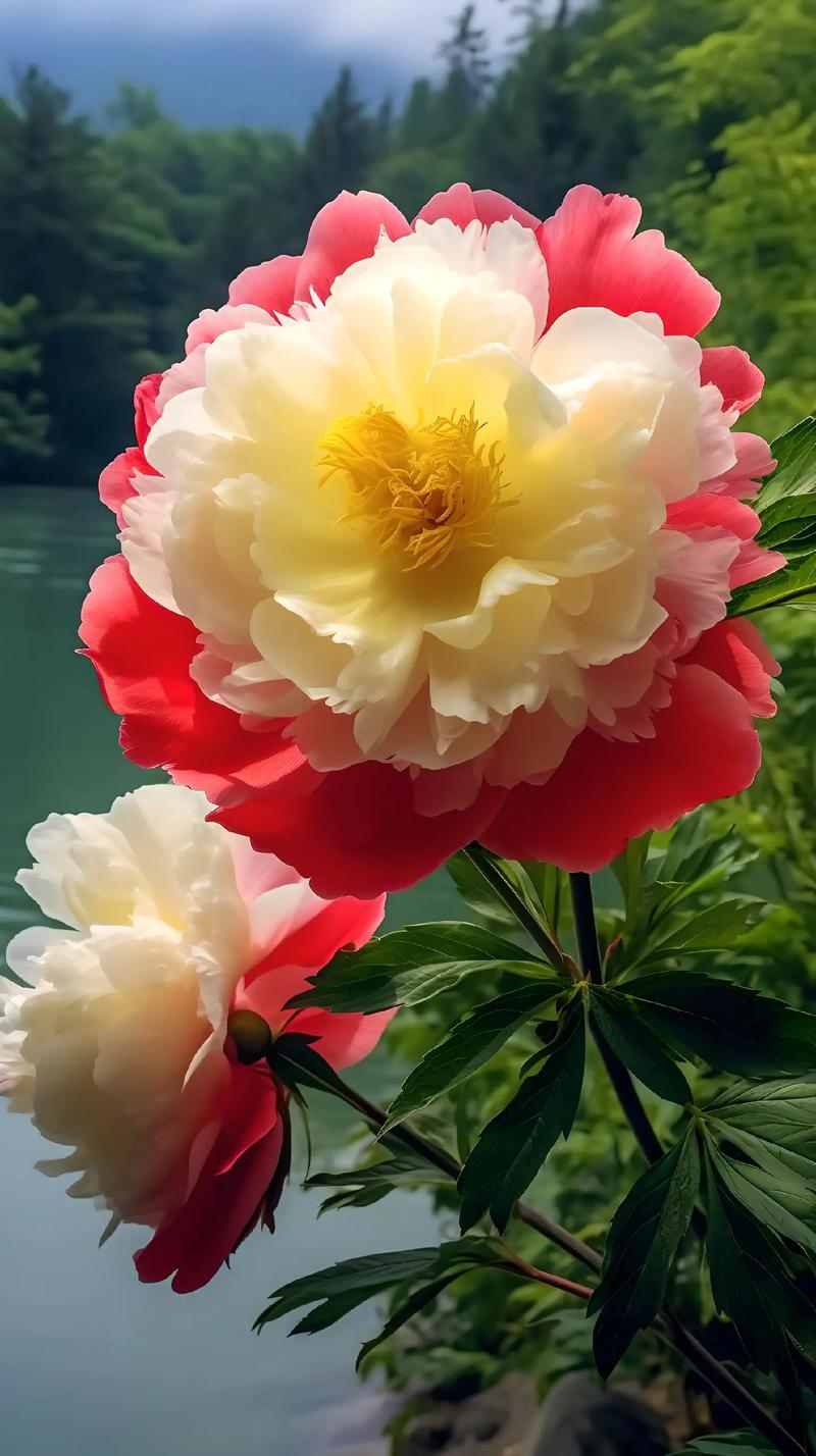 万株牡丹开，花如碗口大，这壮丽浩荡的妙景真是少见